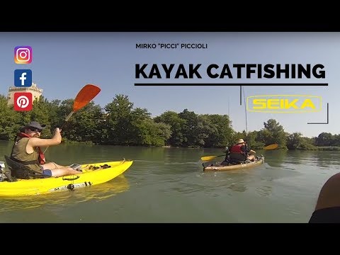 KAYAK CATFISHING in RIVER RHONE! SEIKA PREDATOR FISHING