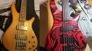 Video thumbnail for Restoring and Hydro Dipping an Ibanez SR485 Fretless 5 string Bass Guitar by Dylan Kowalski