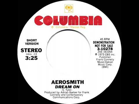 1976 Aerosmith - Dream On (stereo radio promo 45--short version)