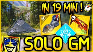 CHEESELESS Solo GM 'Lake of Shadows' in 19 minutes ! (Prismatic Warlock)[Destiny 2 Episode Heresy]
