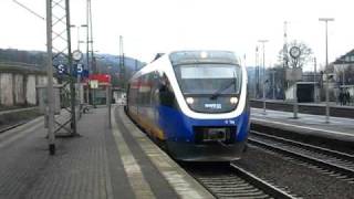 preview picture of video 'NWB - NordWestBahn Regional train RB75 from Bielefeld Hbf. to Osnabrück Hbf...'