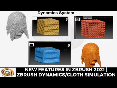 New Features in ZBrush 2021 | ZBrush Dynamics/Cloth Simulation | Tutorials