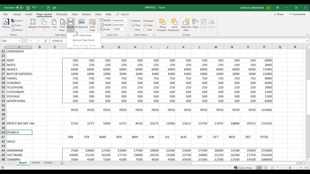 Excel Tip - Print Scaling & Print Titles