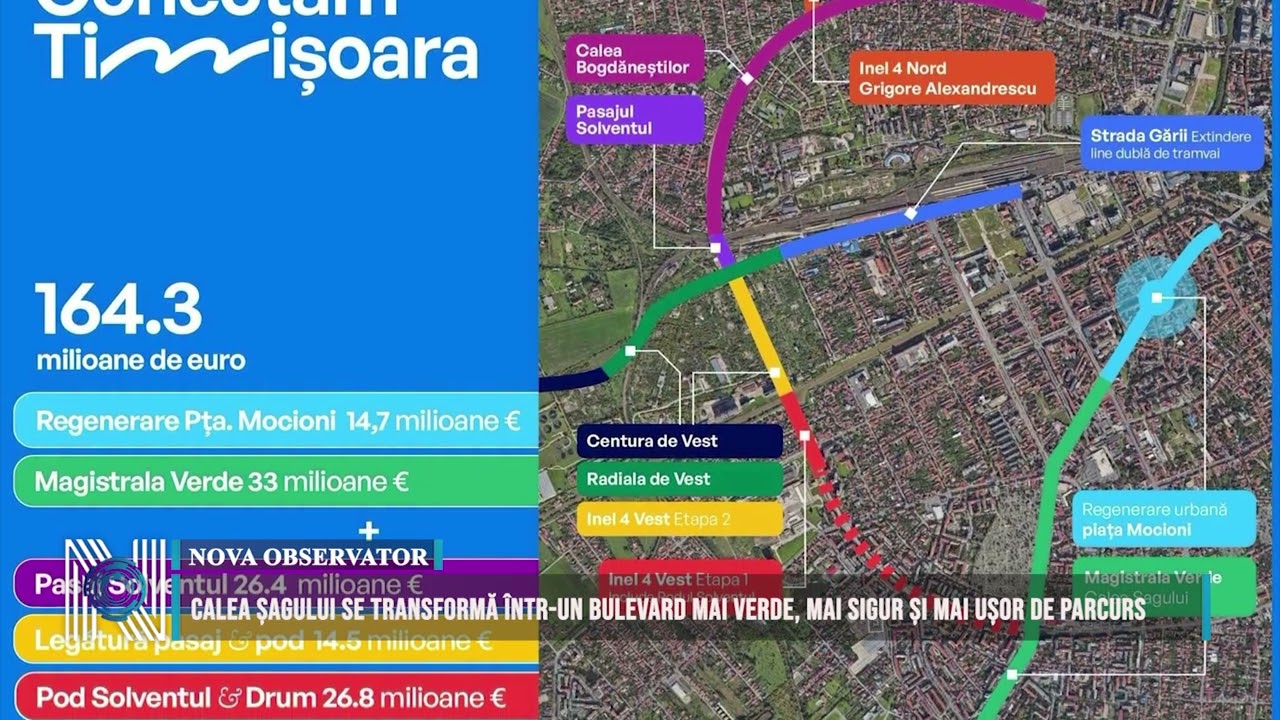 Calea Șagului se transformă într-un bulevard mai verde, mai sigur și mai ușor de parcurs
