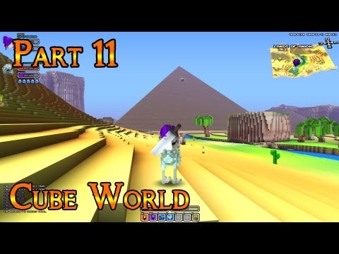 Cube World Gameplay part 11 Level 17 Elf Warrior (Forest and Desert area) 1080p