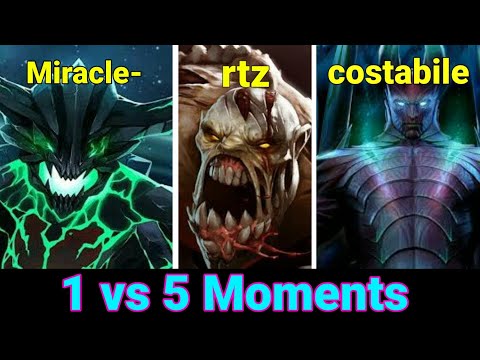 Never Forget This 1 VS 5 Moments Of Pro Player!  DOTA2KING-