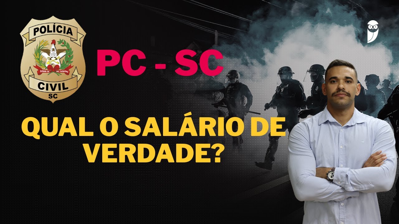 PC SC: Quanto DE VERDADE ganha um policial? Provas em março!