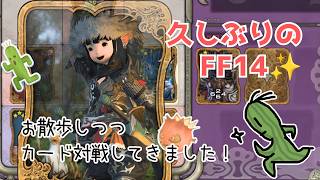 【FF14】お散歩しながらNPCとカード対戦🎵ゴールドソーサーイベントも！