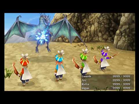 Final Fantasy III (PC) BOSS RUSH Bonus 1 (1st Bahamut Fight)