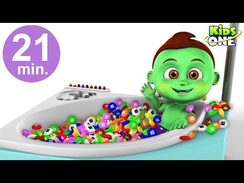 BABY HULK Bath Time in Real Life | Learn Colors with M&M's Candy for Children