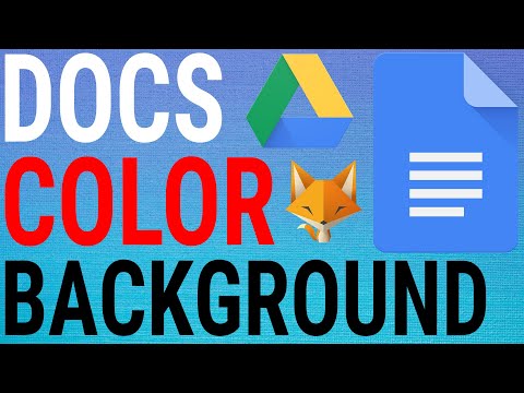 How To Set Document Background Color in Google Docs