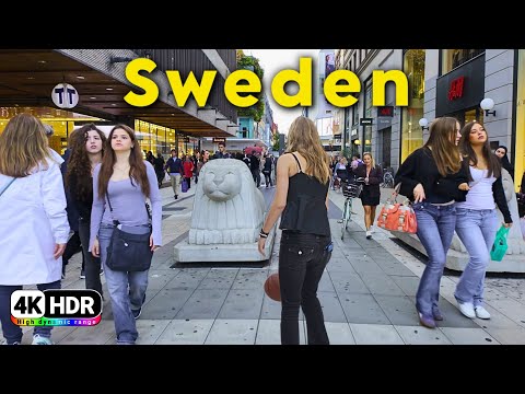 Stockholm Sweden in 4K HDR | City walk in Golden Hour