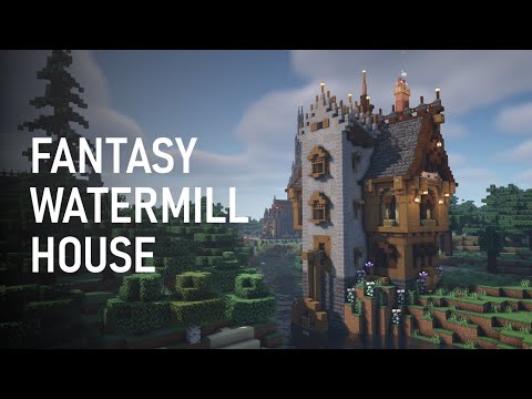 Fantasy Watermill House - Minecraft Build Process