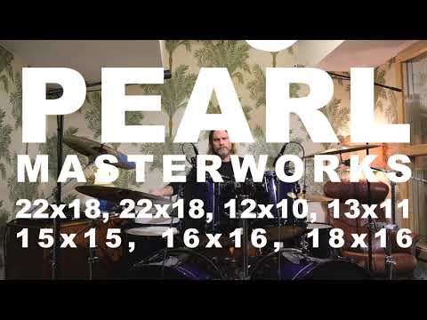 Pearl Masterworks 22, 22, 12, 13, 15, 16, 18 (Used)