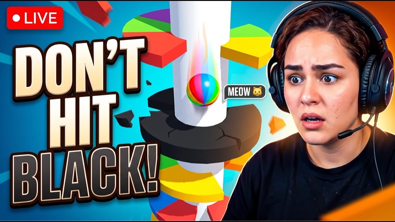 🔴 LIVE DON’T HIT BLACK! 😱 AND MEOW CHALLENGE 🐱 | Stack Ball