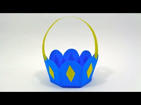How To Make Paper Flower Basket - DIY Flower Shaped Paper Basket for Occasion