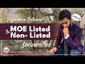 What is the difference between MOE listed university and non MOE listed university? | MBBS IN CHINA