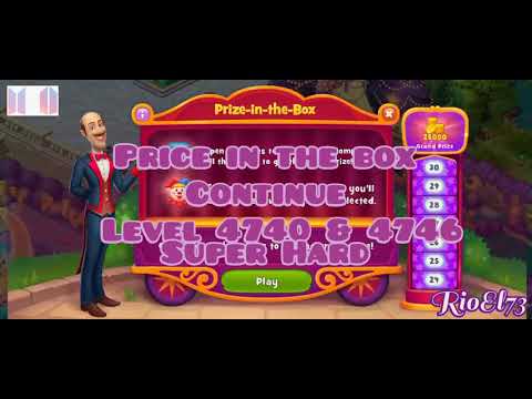 Gardenscapes Prize in the box continue Level 4740 & 4746 Super Hard ❤️ Gameplay Well Done