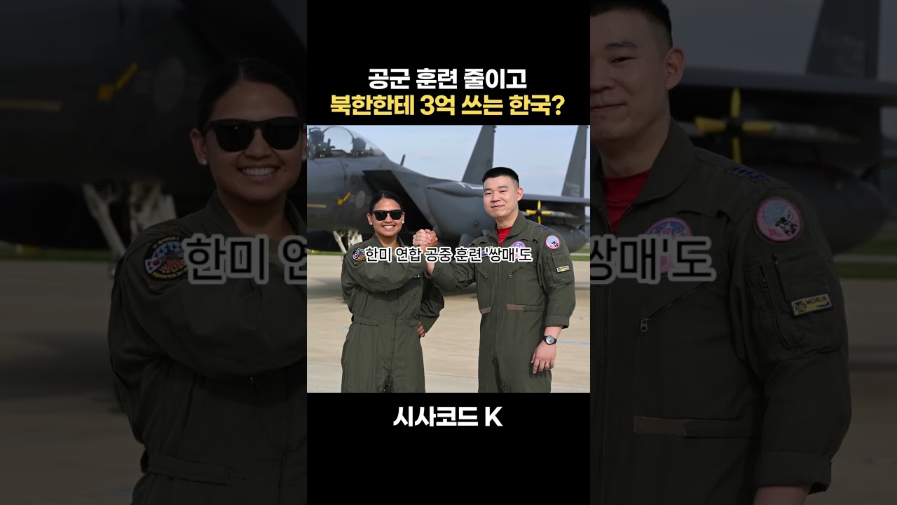 공군 훈련 줄이고 북한한테 3억 쓰는 한국?