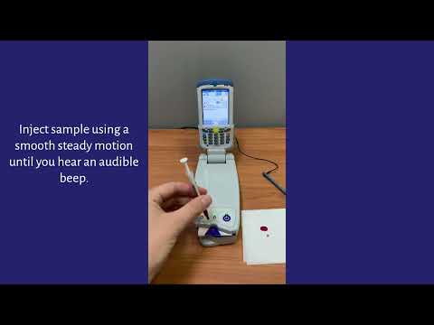EPOC Blood Gas Analyser   Running a Test