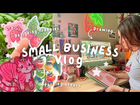 Studio Vlog 02♡ | packing orders, designing product & freebies★ ˙🍓 ̟