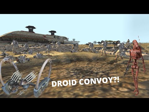 Rebellion Defends from DROID CONVOY!! Galaxy at War Mod Battle Simulator