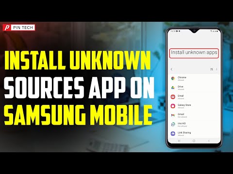 how to install unknown sources app on Samsung mobile | Pin Tech | turn on unknown source option |