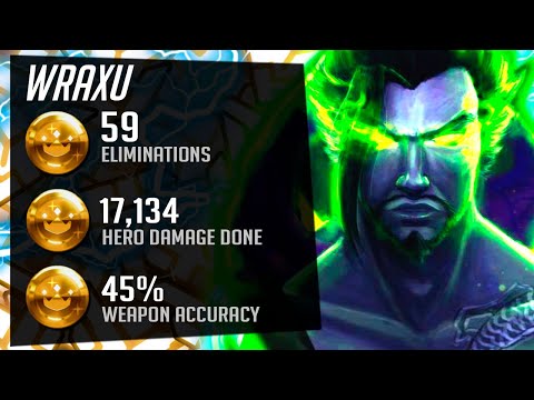 Wraxu Dominating as Hanzo - 59 elims! Gold Rank! [ Overwatch Season 31 ]