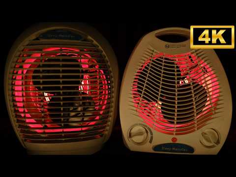 [4K] 😴 Duo Fan Heater Sounds with Metal Fan Noise for Sleeping, Relaxing and Studying