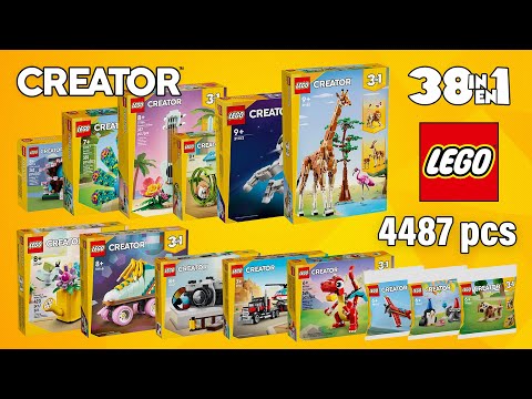 All LEGO® Creator 3in1 2024 January sets (38in1)[4487 pcs] Step-by-Step Building Instructions | TBB