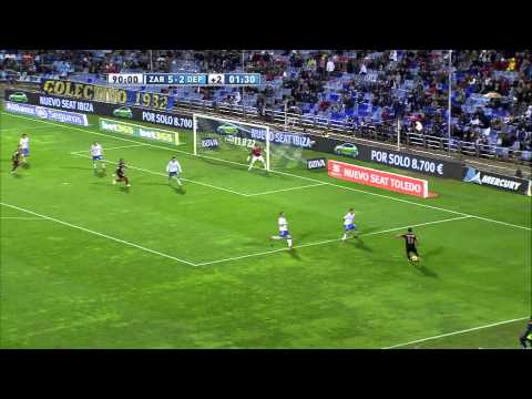 La Liga | Gol de Bodipo (5-3) en el Real Zaragoza - Deportivo de La Coruña | 10-11-2012 | J11