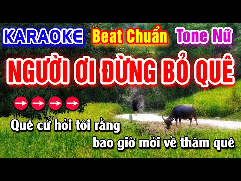 Người Ơi Đừng Bỏ Quê Karaoke Beat Chuẩn Tone Nữ - Hà My Karaoke