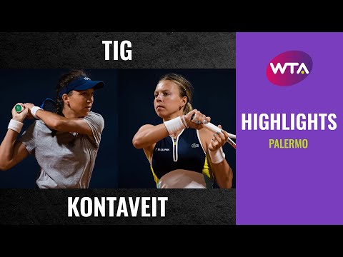 Теннис Anett Kontaveit vs. Patricia Maria Tig | 2020 Palermo First Round | WTA Highlights