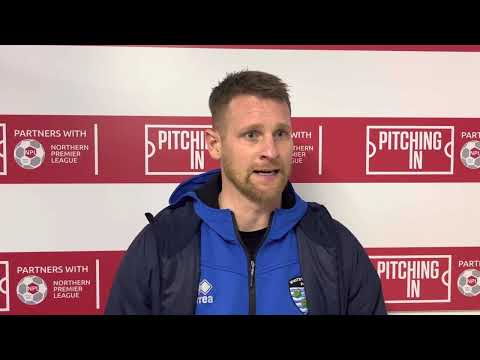 Jonathan Franks reacts after Whitby Town make it four consecutive wins, against Ashton United