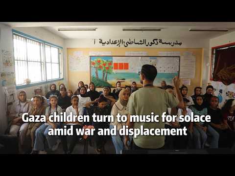 Gaza children turn to music for solace amid war and displacement