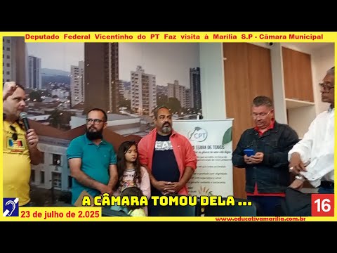 Tv Educativa-Vinícius F.M-Conversa c/ o Deputado Federal Vicentinho P.T. em sua visita à Marília S.P