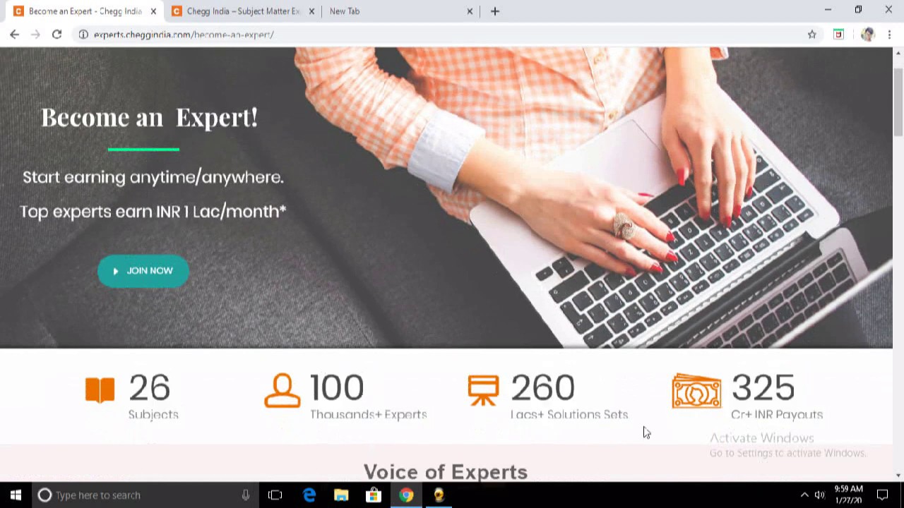 Chegg India - 100% verified online work from home