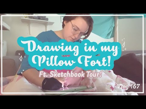 June Sketchbook Tour and a Pillow Fort! | Studio & Life Vlog | 167