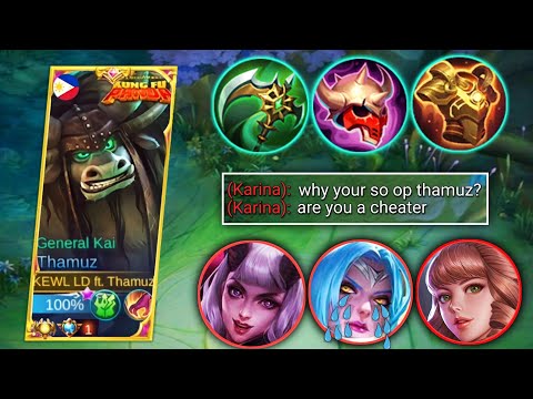 REASON WHY THESE 3 ANOYING MAGE HEROES HATE MY THAMUZ!! | HYPER CARRY THAMUZ BEST BUILD 2022 - MLBB