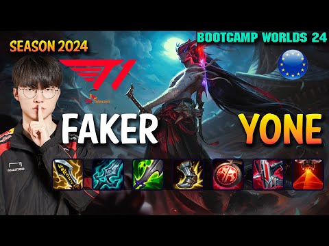 T1 Faker YONE vs LEBLANC Mid - Patch 14.20 EUW Ranked WORLDS 2024 Bootcamp | lolrec