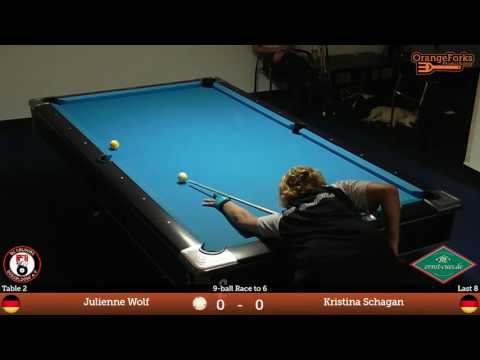 Julienne Wolf v Kristina Schagan | Last 8 | Ladies GP 9-ball 2017 | BC Colours Düsseldorf