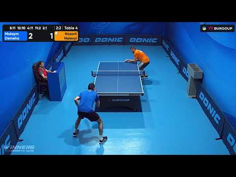 11:10 Maksym Deineha - Nazarii Haievyi 16.07.2023 TT Euro.Cup Ukraine Master. Table 4