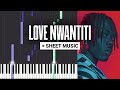 Love Nwantiti CKay Piano Tutorial MIDI