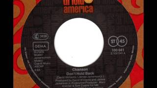 CHANSON  Don't hold back