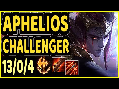 JESKLA (APHELIOS) - QUADRAKILL 13/0/4 KDA CHALLENGER GAMEPLAY - EUW