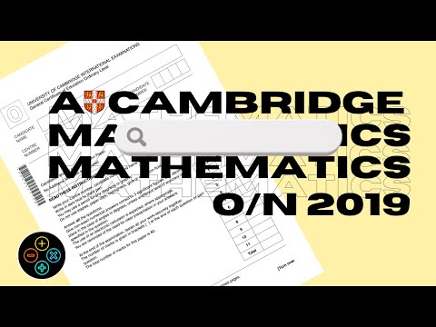 A-Level Pure Mathematics October November 2019 Paper 11 4037/11