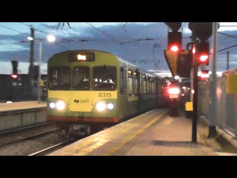 Irish Rail 22000 and 8300 Class Trains at Connolly Station in Dublin, Ireland
