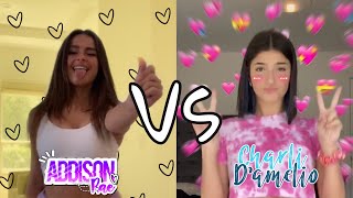 Charli Damelio vs Addison Rae tiktok dance compilation(addison got hacked😭)