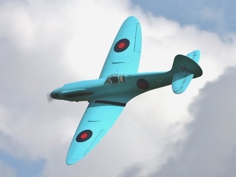 LARGE SCALE RC MK11 PR SUPERMARINE SPITFIRE TEST FLIGHT YELLOW AIRCRAFT DLE55 RA DEANO CMAC 2014