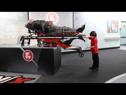 7 Year old Isaac Loading Ferno iNX Ambulance Trolley